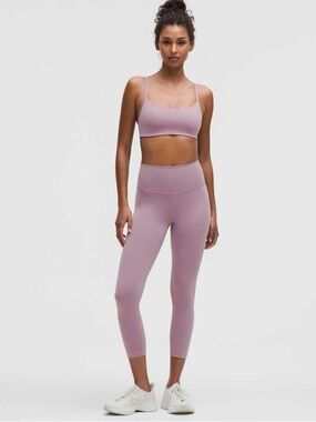 Lululemon Wunder Train HR 23” Size 2 Lavender Lux Everlux Leggings